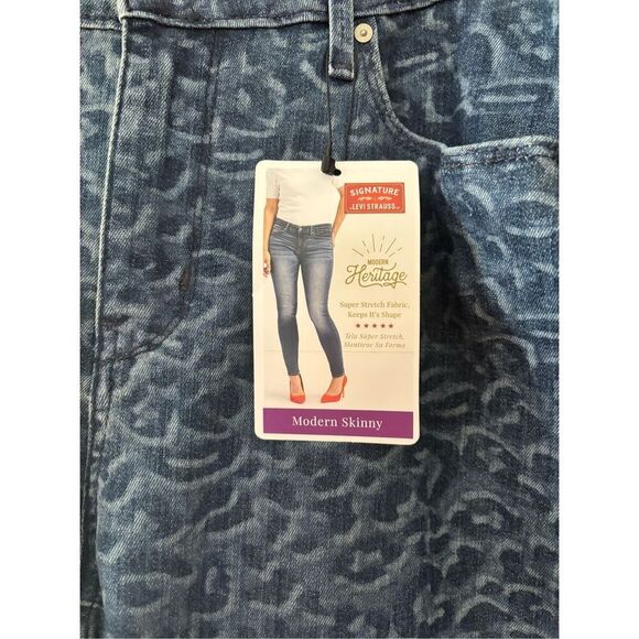 NWT Levi’s Signature Cheetah Skinny Jeans - Picture 5 of 5